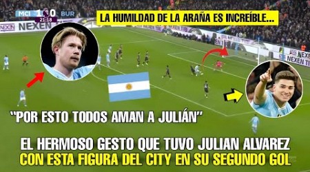 EL HERMOSO GESTO QUE TUVO JULIÁN ÁLVAREZ CON ESTA FIGURA DEL CITY LUEGO DE MARCAR SU SEGUNDO GOL