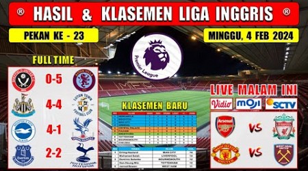 Hasil Liga Inggris Tadi Malam ~ SHEFFIELD vs ASTON VILLA ~ NEWCASTLE vs LUTON ~ EPL 2024 Pekan 23