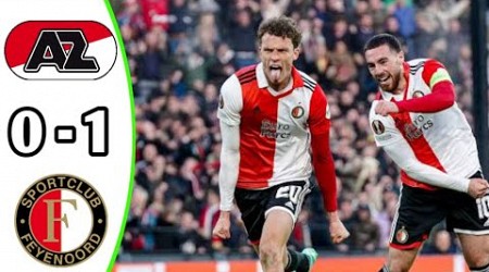 AZ Alkmaar vs Feyenoord 2-1 | Eredivisie 2024 Breaking News