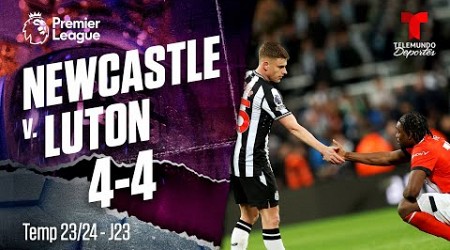 Highlights &amp; Goles: Newcastle v. Luton Town 4-4 | Premier League | Telemundo Deportes