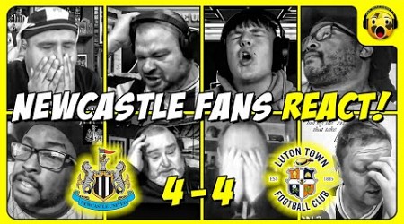 NEWCASTLE FANS MAD REACTIONS TO NEWCASTLE 4-4 LUTON | PREMIER LEAGUE