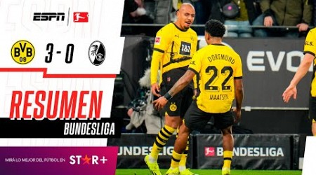 ¡DOBLETE DE MALEN Y GOLEADA NEGRIAMARILLA EN CASA! | B. Dortmund 3-0 Friburgo | RESUMEN