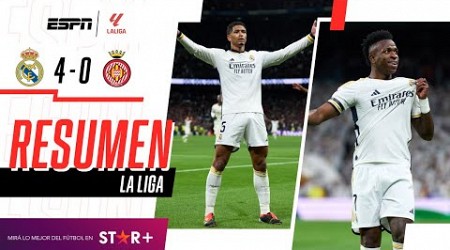 ¡DOBLETE DE BELLINGHAM, SHOW DE VINI Y PALIZA DEL LÍDER AL ESCOLTA! | R. Madrid 4-0 Girona | RESUMEN