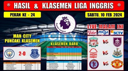 Hasil Liga Inggris Tadi Malam ~ MAN CITY vs EVERTON ~ EPL 2024 Pekan Ke 24