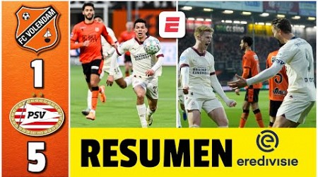 PSV de CHUCKY LOZANO fue una aplanadora, ganó 1-5 al Volendam y es más líder que nunca | Eredivisie