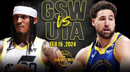 Golden State Warriors vs Utah Jazz Full Game Highlights | February 15, 2024 | FreeDawkins