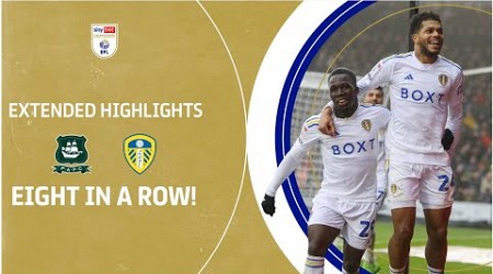 EIGHT IN A ROW! | Plymouth Argyle v Leeds United extended highlights