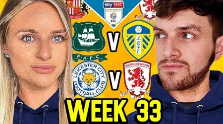 CHAMPIONSHIP PREDICTIONS WEEK 33