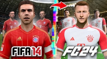 I Rebuild Bayern Munich From FIFA 14 to FC 24!