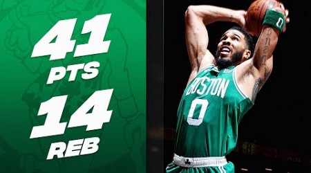 Jayson Tatum DROPS 41-PT Double-Double In Celtics W! 