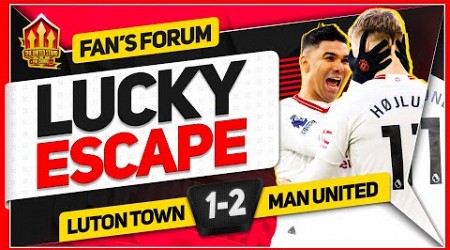 NERVY UNITED BUT UNBEATEN IN SIX! LUTON 1-2 MANCHESTER UNITED | LIVE Fan Forum