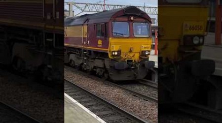 DB Class 66. 66050 ‘ EWS ENERGY ‘ at Stafford | Trafford Park - Southampton | #reels #railway #loco