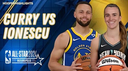 Stephen Curry vs Sabrina Ionescu 3 Point Contest Full Highlights | Feb 17 | 2024 NBA 3-Point Contest