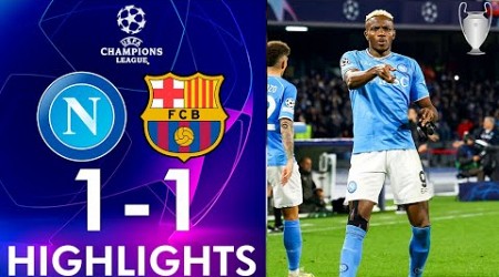 Victor Osimhen Goal | Napoli vs Barcelona Highlights | UEFA Champions League 23/24 PES21