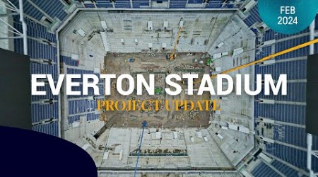 STRUCTURAL WORK COMPLETE! | Final concrete terracing panel installed at Everton Stadium