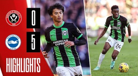 MOTM Mitoma &amp; Adingra double down Blades | Sheffield United 0-5 Brighton | Premier League highlights