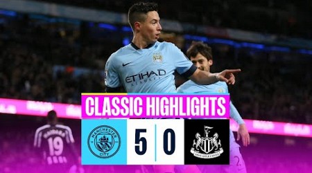 AGUERO, NASRI, SILVA AND DZEKO! | City 5-0 Newcastle | Classic Highlights