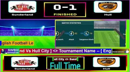 Sunderland Vs Hull City Live Score Today English Football League Championship