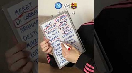 Napoles vs Barcelona, quien es mas fuerte UNO A UNO #fcbarcelona #napoli #ucl #champions #shorts