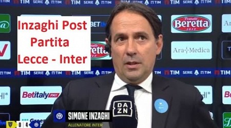 Inzaghi intervista Post partita Lecce - Inter 0-4 &quot;Scudetto?&quot;