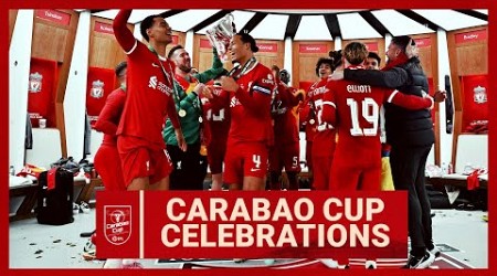 Liverpool&#39;s Dressing Room Celebrations | Carabao Cup Winners 2024