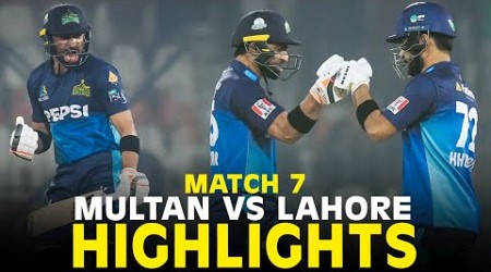 Full Highlights | Multan Sultans vs Lahore Qalandars | Match 7 | HBL PSL 9 | M2A1A