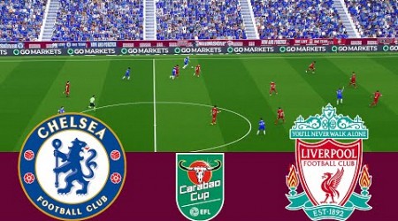 Chelsea 0 vs 1 Liverpool. 2024 EFL Carabao Cup Final Full match - Video game simulation PES 2021