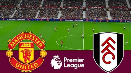 Manchester United 1 vs 2 Fulham Premier League 23/24 Full Match - Video Game Simulation PES 2021