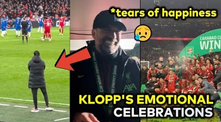 Jurgen Klopp emotional celebration to Van Dijk late goal as Liverpool lift Carabao trophy