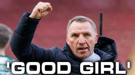 &#39;GOOD GIRL&#39; BRENDAN RODGERS ENDS INTERVIEW WITH BIZAREE COMMENT AS TITLE FIGHT MAKES HIM SWEAT!