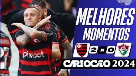 SHOW DO MENGÃO MALVADÃO! Flamengo 2 x 0 Fluminense | Melhores Momentos | Cariocão 2024