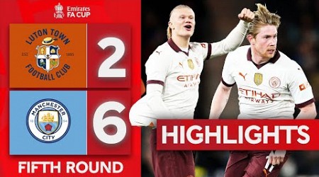 Haaland 5 Goals &amp; KDB Hat-Trick Assists! | Luton Town 2-6 Manchester City | Emirates FA Cup 2023-24