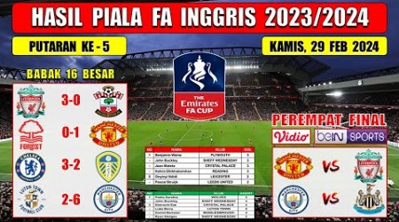 Hasil Piala FA Inggris Tadi Malam ~ LIVERPOOL vs SOUTHAMPTON ~ NOTTINGHAM vs MAN UNITED ~ FA CUP2024