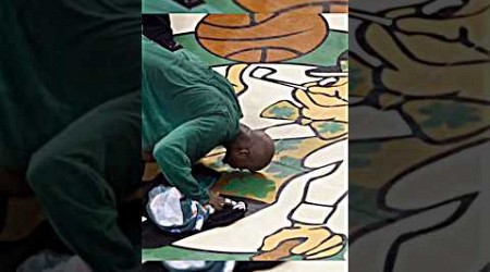 Respect for Pierce &amp; KG for doing this on Celtics Logo ♥️☘️ #shorts