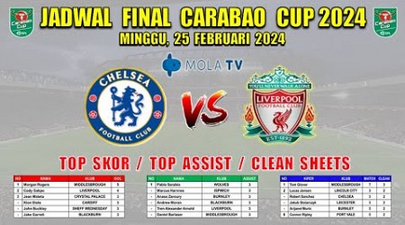 Jadwal Final Carabao Cup 2024 Malam Ini ~ CHELSEA vs LIVERPOOL ~ Piala Liga Inggris 2024