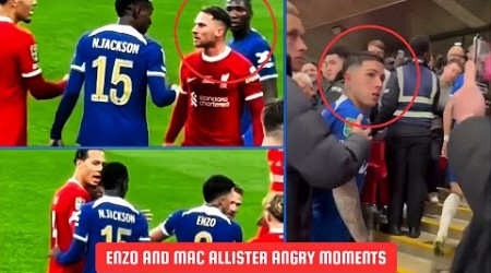 Enzo Fernandez and Mac Allister Angry | Chelsea vs Liverpool Fight