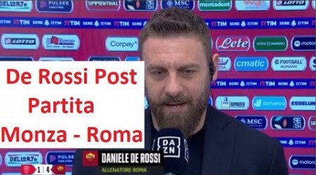 De Rossi intervista Post partita Monza - Roma 1-4 &quot;Dybala diverso dagli altri&quot;