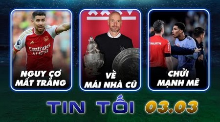 TIN TỐI (3/3): TEN HAG VỀ LẠI AJAX; BELLINGHAM Đ.M TRỌNG TÀI; ARSENAL MẤT TRẮNG JORGINHO