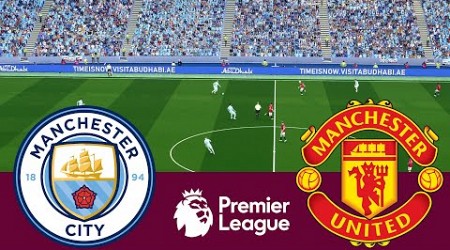 Manchester City 3 vs 1 Manchester United Premier League 23/24 - Video Game Simulation PES 2021