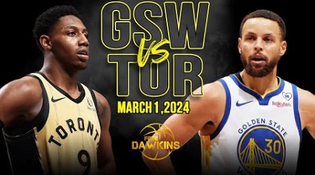 Golden State Warriors vs Toronto Raptors Full Game Highlights | March 1, 2024 | FreeDawkins