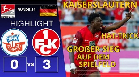 FC HANSA ROSTOCK 0-3 FC KAISERSLAUTERN | HIGHLIGHTS | GOALS | 24.RUNDE | 2.BUNDESLIGA 23/24 |