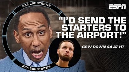 Stephen A. reacts to Celtics&#39; record halftime lead over GSW: &#39;EPIC BUTT WHOOPING!&#39; | NBA Countdown