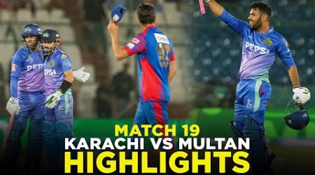 PSL 9 | Full Highlights | Karachi Kings vs Multan Sultans | Match 19 | M2A1A