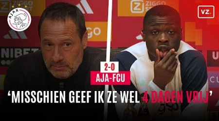 Van &#39;t Schip grapt na afloop van Ajax - FC Utrecht: &#39;&#39;Misschien geef ik ze wel vier dagen vrij&#39;