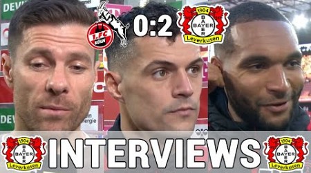 Xabi Alonso, Granit Xhaka &amp; Tah - die Leverkusen Interviews nach Köln | 1. FC Köln 0:2 Leverkusen