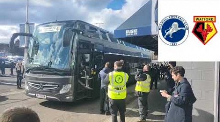 Watford Football Team Arrivals At The Den Late Not Happy Millwall Vs Watford