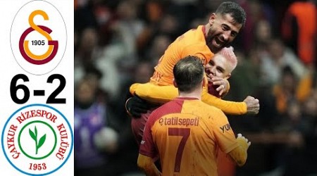 Galatasaray 6-2 Çaykur Rizespor Maç Özeti &amp; Goller