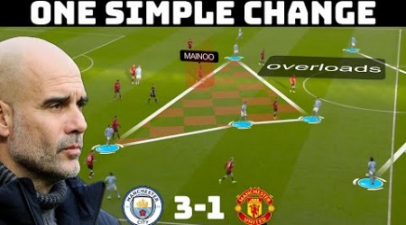 How Pep Changed The Game With One Change | Tactical Analysis : Manchester City 3-1 Manchester united