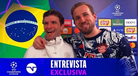 RESENHA ABSURDA COM THOMAS MÜLLER E HARRY KANE NA CHAMPIONS: &quot;ELE JOGA BONITO!&quot; | ENTREVISTA