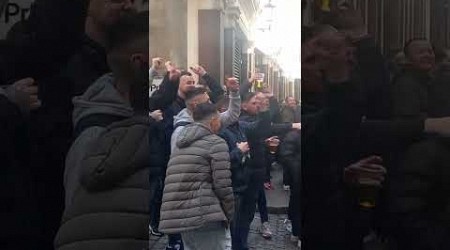 Birmingham fans at Borough High Street before the Millwall game